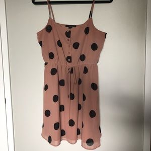 Polka dot spaghttu strap dress